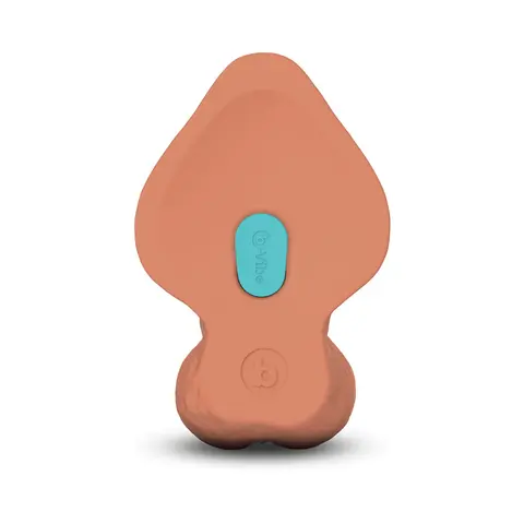 b-Vibe Slipskin Realistic Silicone Dildo 10 in. Curved in Mocha
