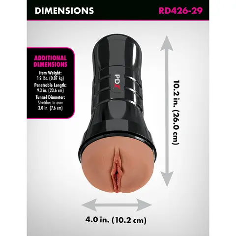 PDX Extreme Wet Pussies Super Juicy Snatch XXL in Brown