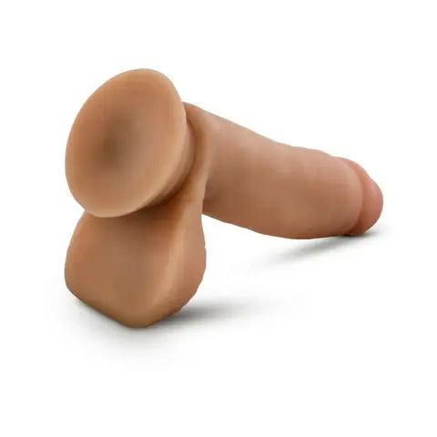 Dr. Skin Glide Realistic 7 in. Self-Lubricating Dildo with Balls in Tan