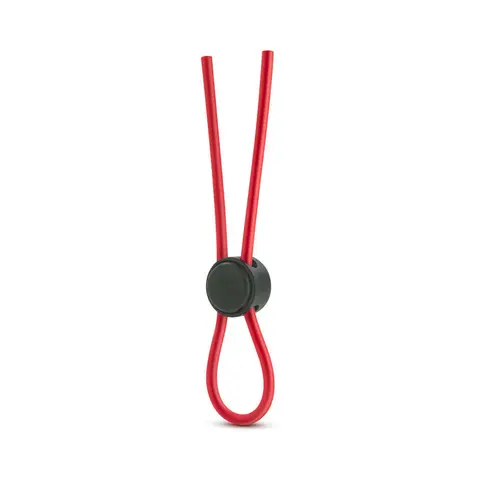 Stay Hard Silicone Loop Lasso/Bolo Cockring in Red