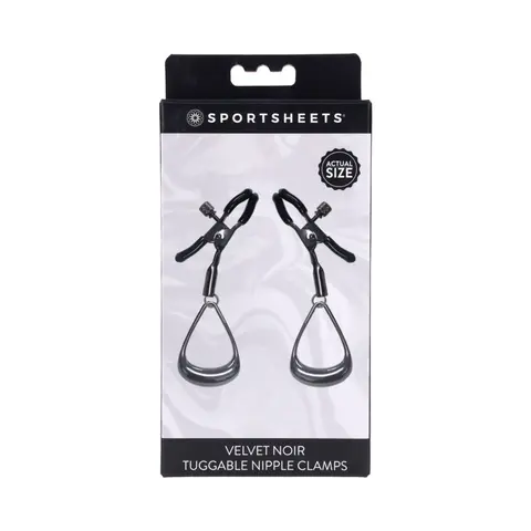 Sportsheets Velvet Noir Tuggable Nipple Clamps