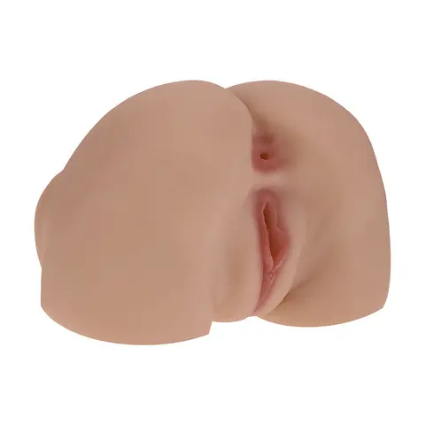 Xkin Bodyforms Nina Vale Dual Entry Vibrating Masturbator Tan