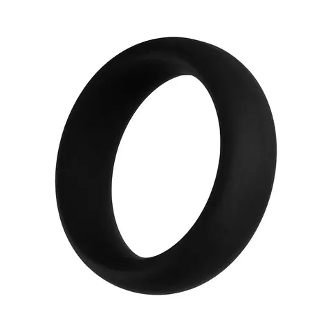 Forto F-64 Wide Liquid Silicone Cockring Medium in Black