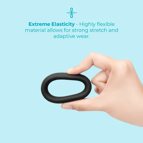 b-Vibe Snug Ring 40mm Snug Fit Silicone C-Ring in Black