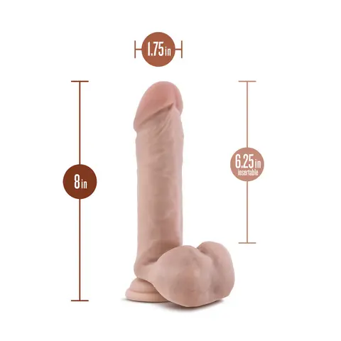 Dr. Skin Dr. William 8 in. Dildo with Balls in Beige