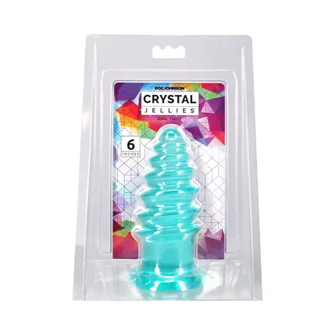 Crystal Jellies Anal Twist 6 in. in Teal