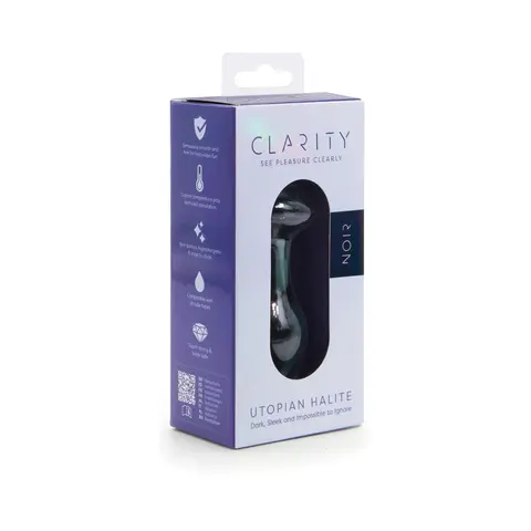 Clarity Utopian Halite Noir Glass Plug