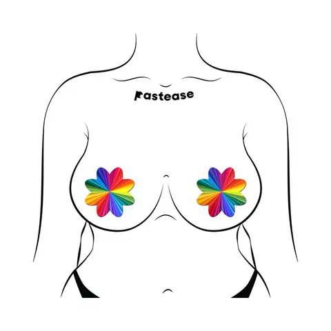 Pastease Rainbow Kaleidoscope Petal Breast Pasties