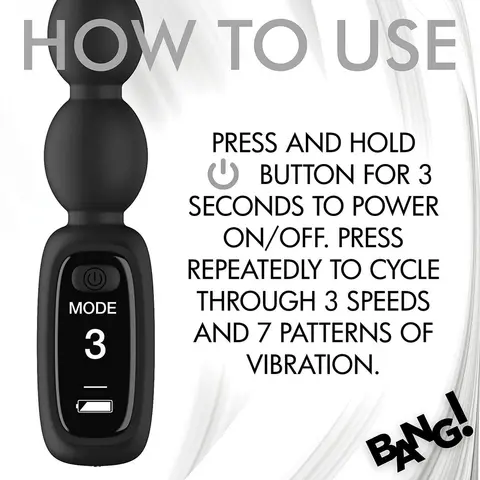 BANG! Digital Silicone Anal Beads