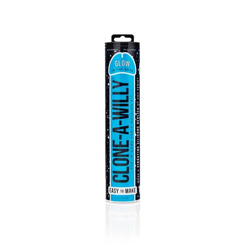 Clone-A-Willy DIY Vibrating Dildo Kit Glow-in-the-Dark in Blue