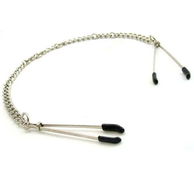 H2H Nipple Clamps Tweezer With Chain in Chrome