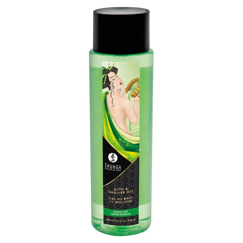 Shunga Kissable Bath and Shower Gel Sensual Mint 12.5 oz.