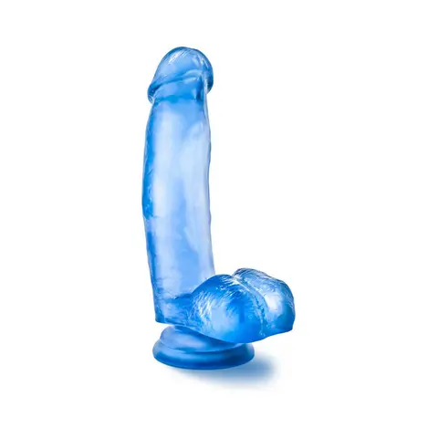 B Yours Sweet 'n Hard 1 Realistic 7 in. Dildo with Balls in Blue