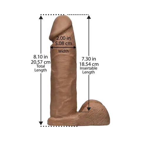 Vac-U-Lock - 8-Inch ULTRASKYN Cock in Brown