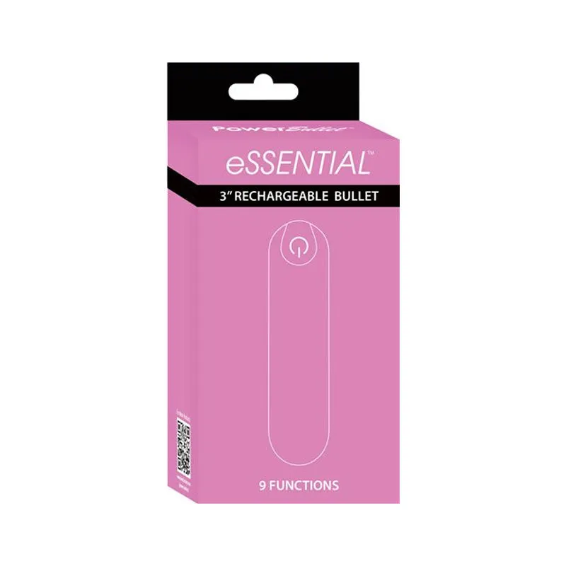 Powerbullet eSSENTIAL Rechargeable 3 in. Bullet Vibrator in Pink