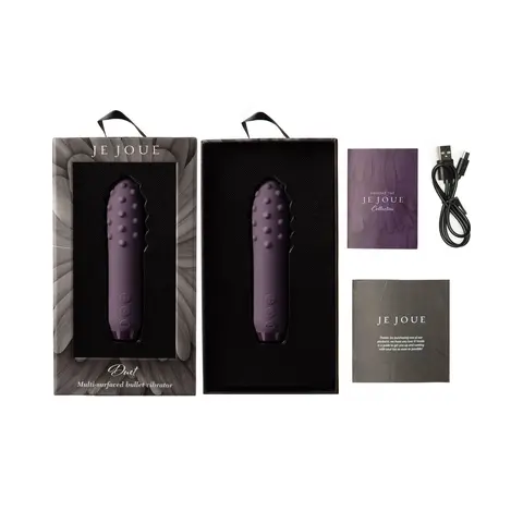 Je Joue Duet Rechargeable Silicone Multi-Surfaced Bullet Vibrator in Purple