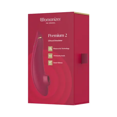 Womanizer Premium 2 Rechargeable Silicone Luxurious Pleasure Air Clitoral Stimulator