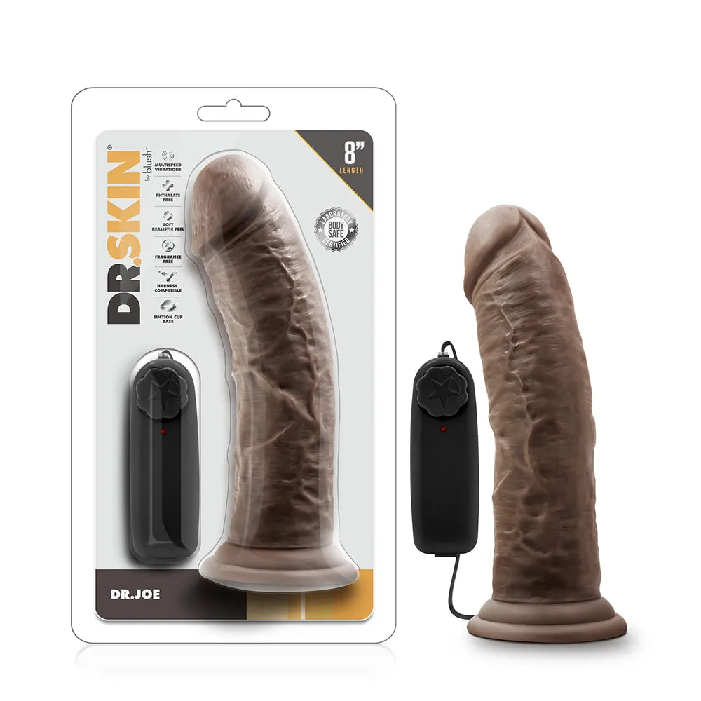 Dr. Skin Dr. Joe Realistic 8 in. Vibrating Dildo in Brown