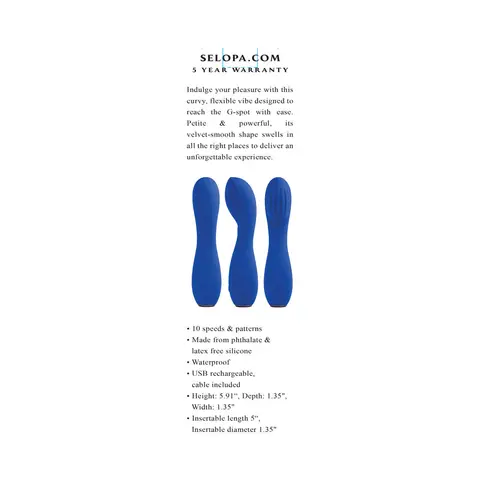 Selopa Sapphire G Rechargeable Vibe Silicone Blue