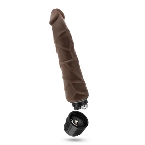 Dr. Skin Cock Vibe 1 Realistic 9 in. Vibrating Dildo in Brown