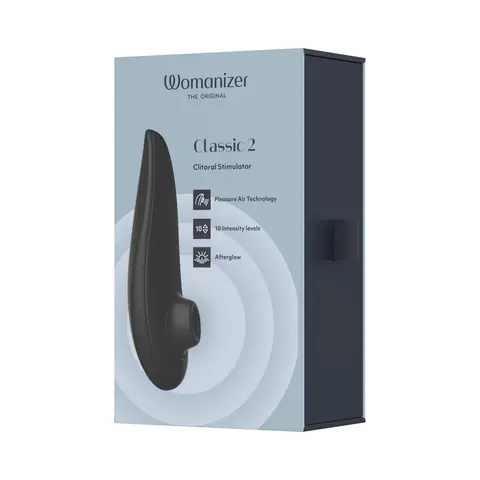 Womanizer Classic 2 Rechargeable Silicone Pleasure Air Clitoral Stimulator in Black