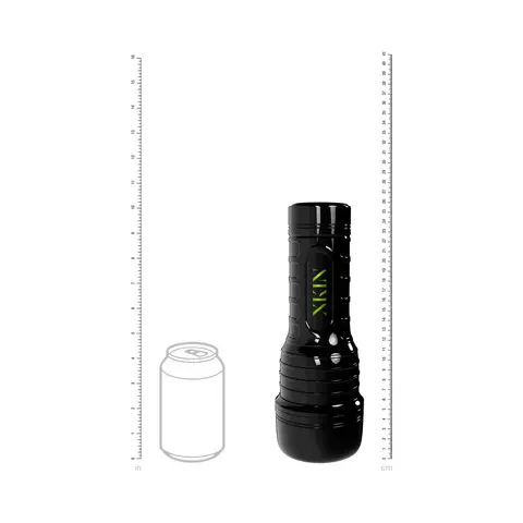 XKIN Aza Velvet Vagina Torch Vibrating Masturbator Black