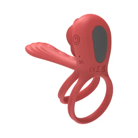 Adam & Eve Vibrating Rose Girth Enhancer Couples Triple Stimulator