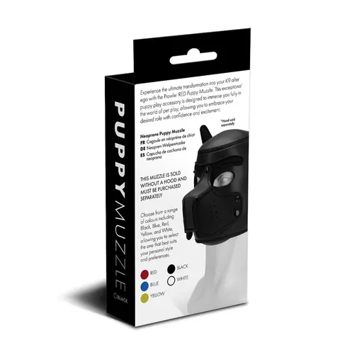Prowler RED Puppy Muzzle in Black