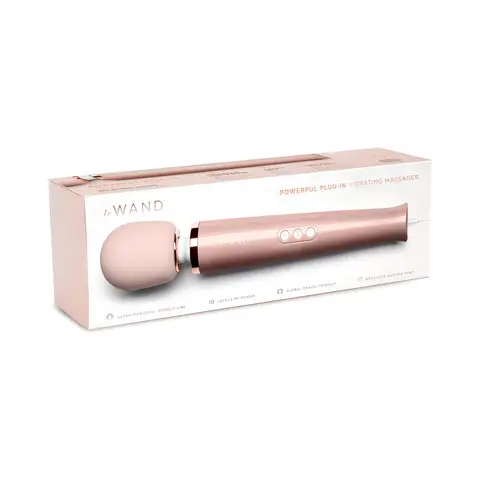 Le Wand Plug-In Vibrating Massager in Rose Gold