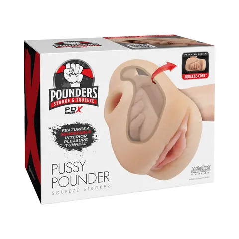 PDX Plus Pussy Pounder Squeeze Stroker in Light