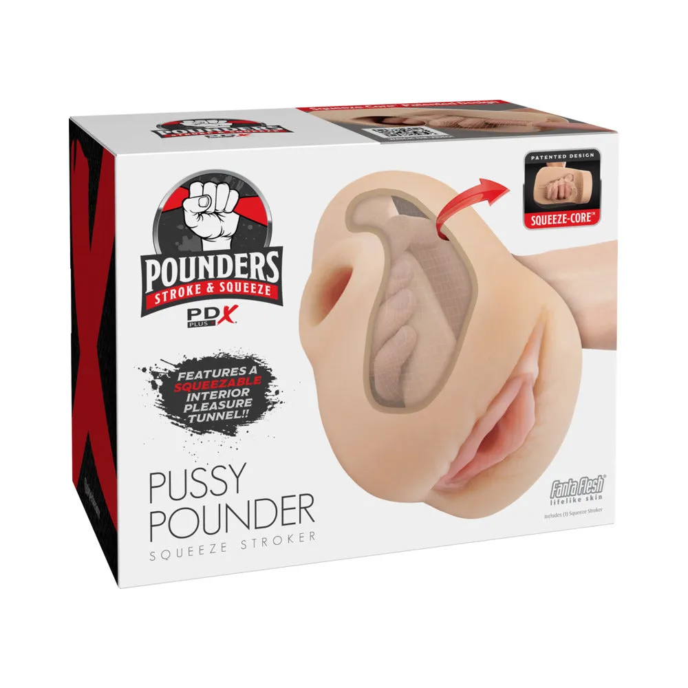 PDX Plus Pussy Pounder Squeeze Stroker in Light