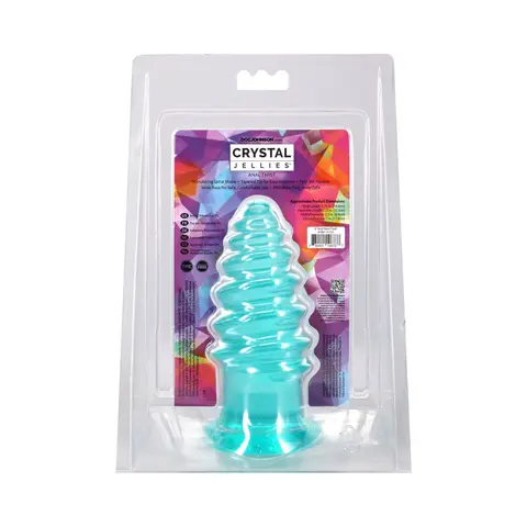 Crystal Jellies Anal Twist 6 in. in Teal
