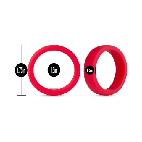 Performance Silicone Go Pro Cock Ring in Red