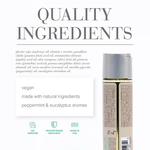 JO Naturals Massage Oil Peppermint & Eucalyptus 4 oz.
