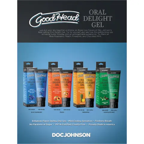 GoodHead Oral Delight Gel Peach 4 oz. Bulk