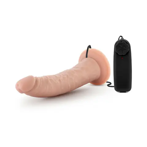 Dr. Skin Dr. Dave Realistic 7 in. Vibrating Dildo in Beige
