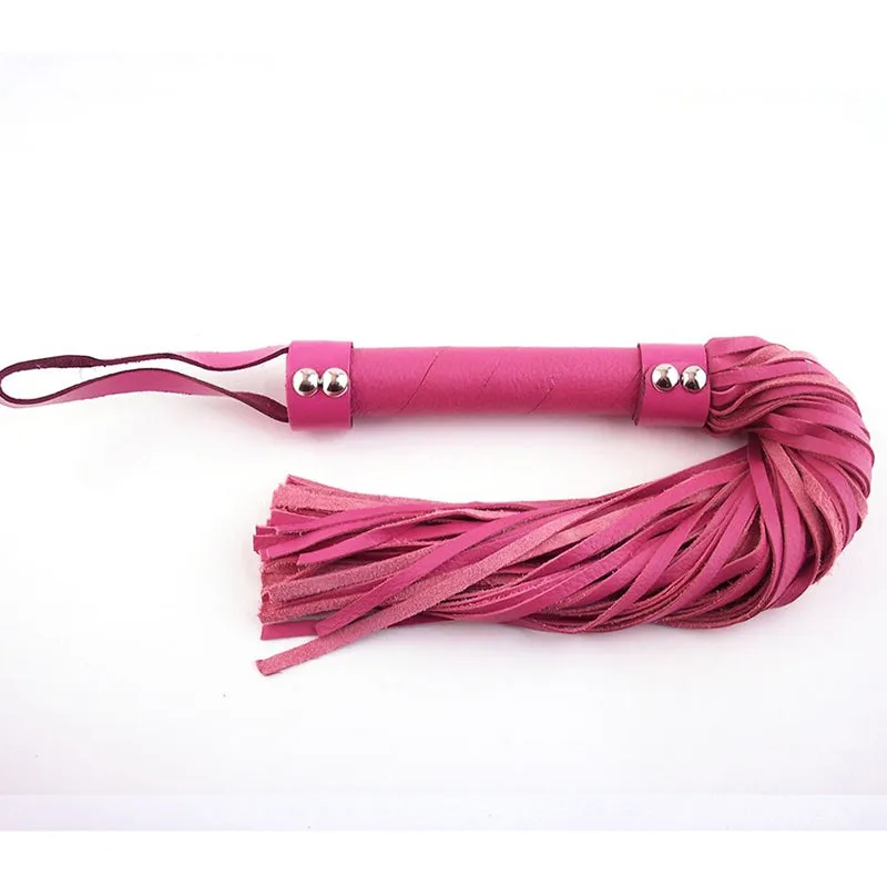 Rouge H-Style Leather Flogger in Pink