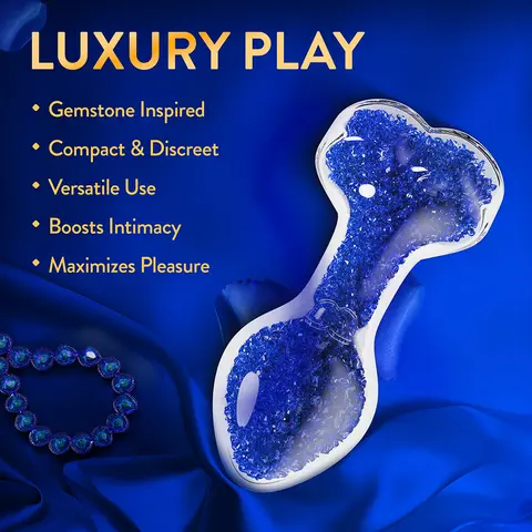 Oh My Gem Prestige Glass Anal Plug Blue