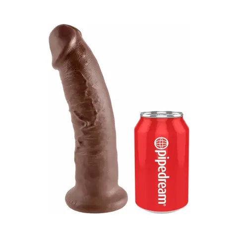 King Cock 9 in. Cock Realistic Dildo With Suction Cup in Brown