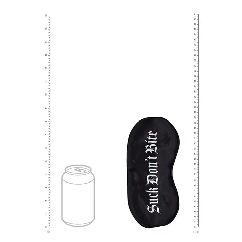Ouch! Suck Don't Bite Printed Mask Satin Black