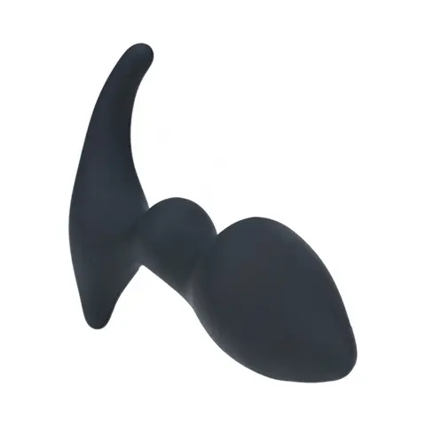 LEVELZ Double Ripple Silicone Prostate Massager in Black
