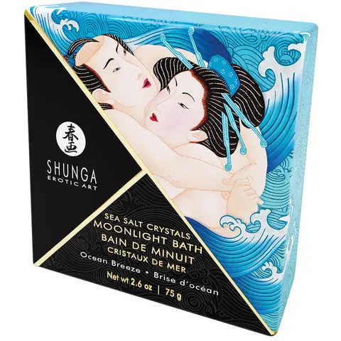 Shunga Moonlight Bath Sea Salt Crystals Ocean Breeze 2.6 oz.