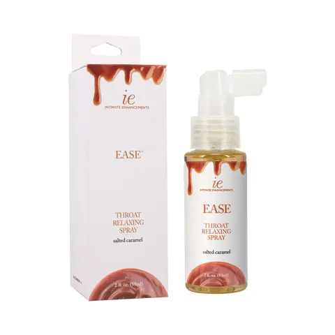 Intimate Enhancements Ease Throat Relaxing Spray Salted Caramel 2 oz.