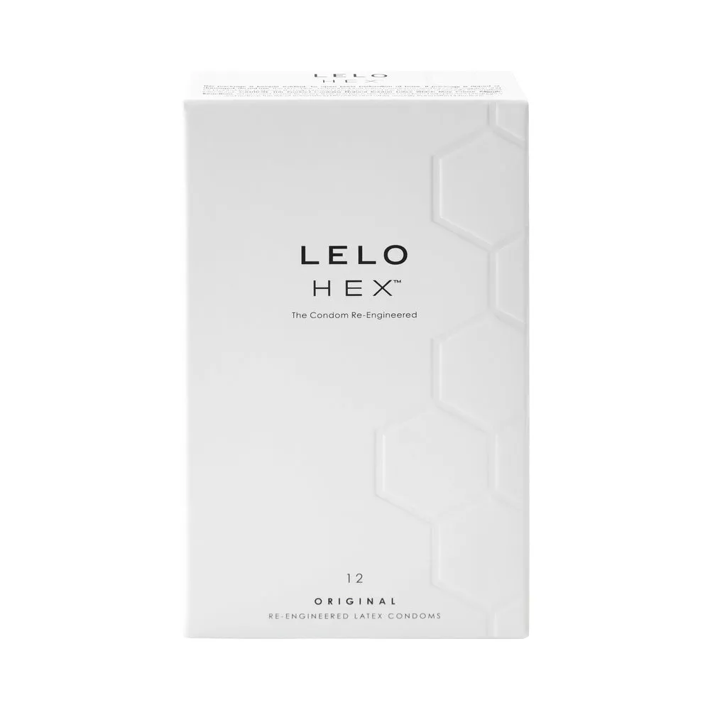 LELO HEX Original Lubricated Latex Condoms 12-Pack