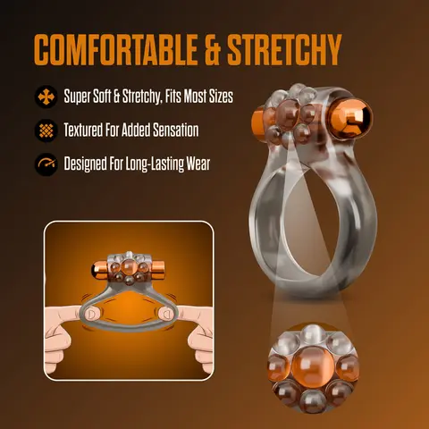 Stay Hard Vibrating Cock Ring Set with Sleeve 1