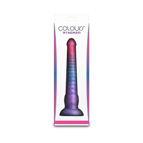 Colours Stacked 9 in. Dildo Pink/Blue