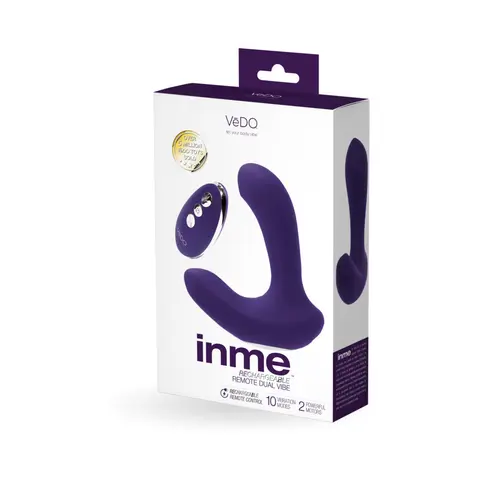 VeDO Inme Rechargeable Dual Vibe with Remote in Purple