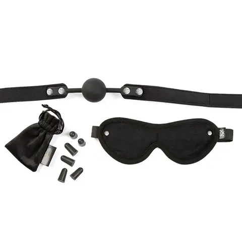 SEI MIO Sensory Surrender Blindfold, Gag and Earplug Kit