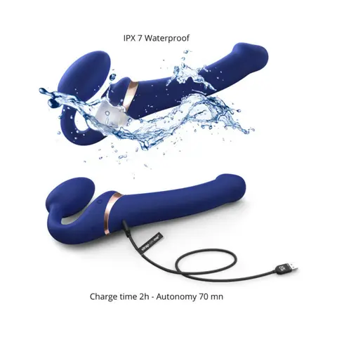 Strap-On-Me Multi Orgasm Bendable Strapless Strap-On Night Blue XLarge