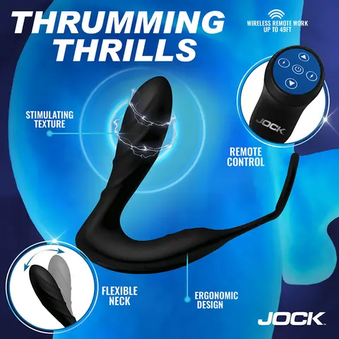 JOCK Electro Shockwave E-Stim Anal Plug with C-Ring
